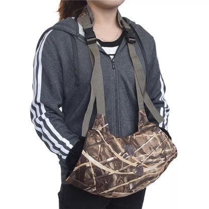 Neutral outdoor hunting camouflage warm gloves in flannel fabric