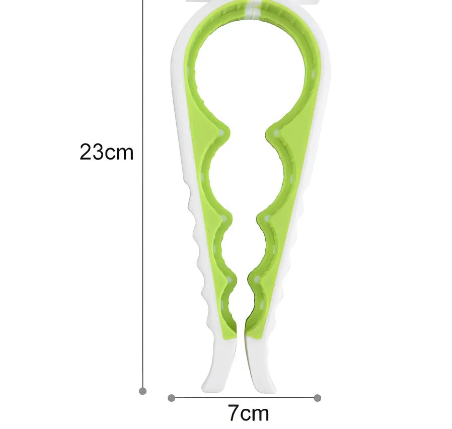 Multifunction 4-in-1 kitchen opener with TPR grip and PP construction weighing 117g