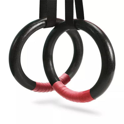 Adjustable pull-up rings for fitness training with durable ABS construction
