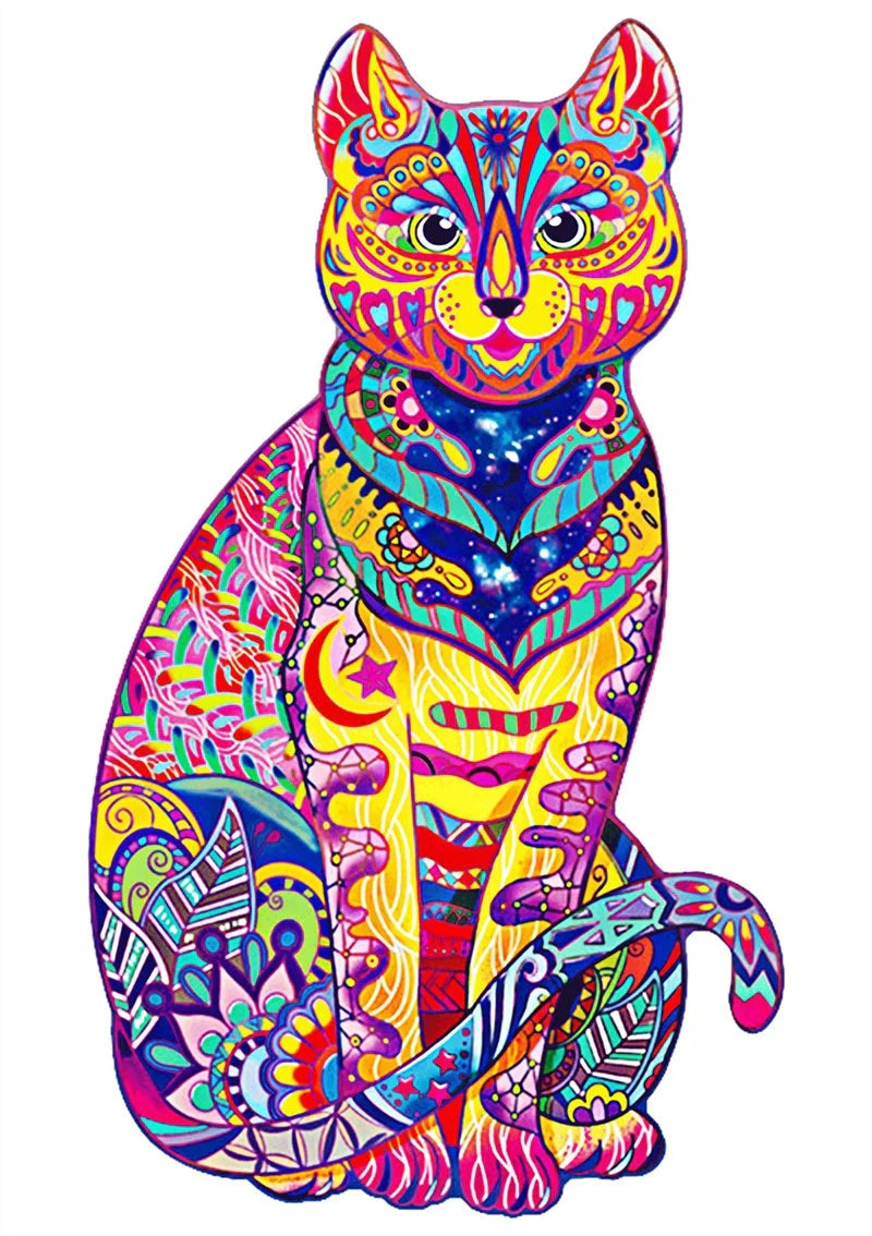 Colorful animal-shaped wooden jigsaw puzzles for kids, educational and fun
