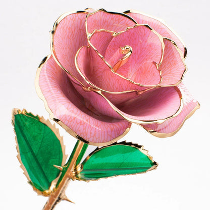 24K gold-plated rose in elegant gift box, perfect for Valentine's Day