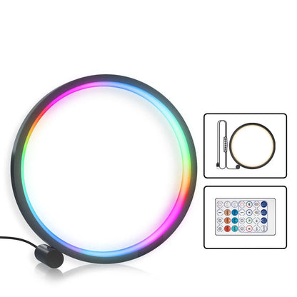 Smart aluminium LED light with colour-changing music rhythm mode and app control.