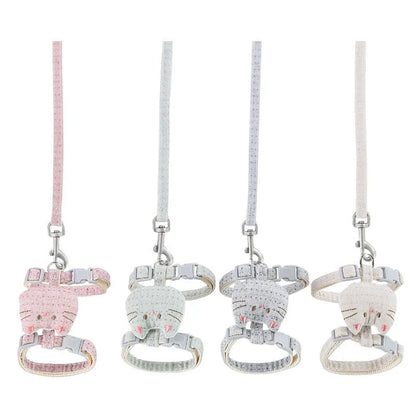 T-shaped cloth cat pulling rope in four colour options for interactive pet play