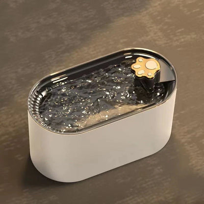 A stylish and quiet 3-liter pet water fountain with a triple-layer filtration system, low-water LED indicator, and whisper-quiet operation.