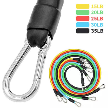 TPE Home Training Elastic Band Rope with carabiner for versatile workouts