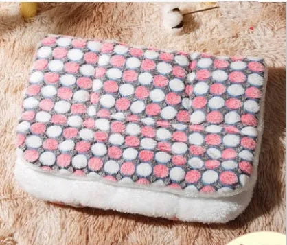 Reversible cat mat blanket in lamb wool and flannel, thickened double-sided seat cushion, XS to XL