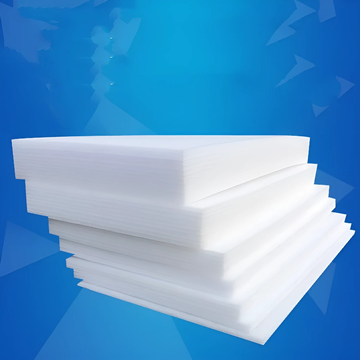 White EPE pearl cotton foam board measuring 200 by 100 cm with 10 mm thickness
