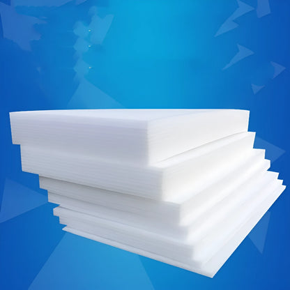 White EPE pearl cotton foam board measuring 200 by 100 cm with 10 mm thickness