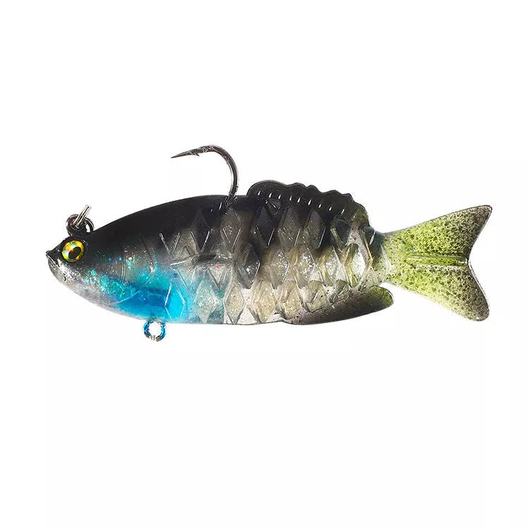 Soft Shad Bait with 3D bionic eye for bass fishing in seven colors
