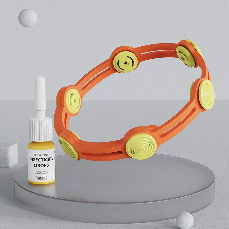 Adjustable pet flea and mosquito repellent collar with natural essential oils