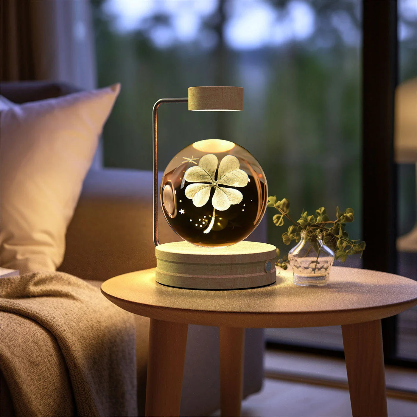 Captivating Crystal Ball Dinosaur Nightlight with Warm, Soothing Glow