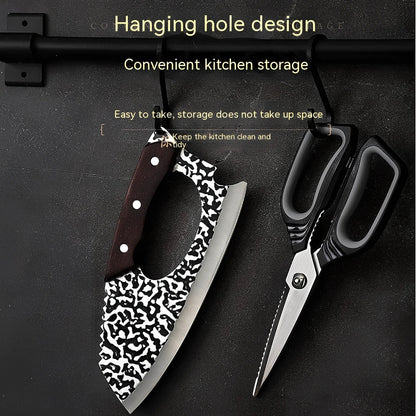 Forged kitchen knife with 20cm blade and ergonomic handle for vegetable preparation