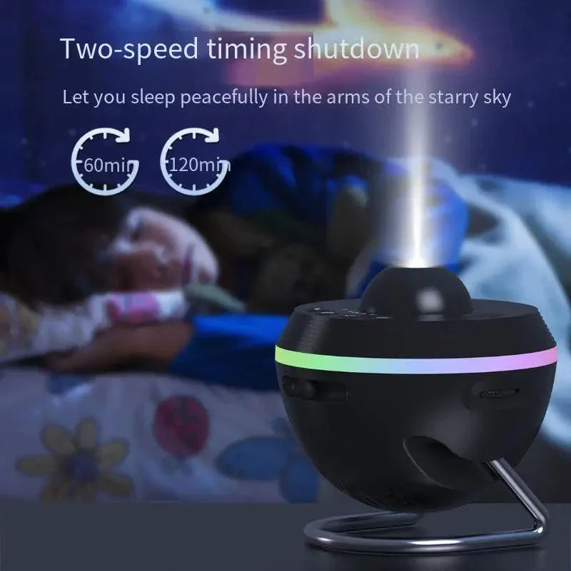 Enchanting Galaxy Projector with Realistic Night Sky Display and Customizable Lighting Effects