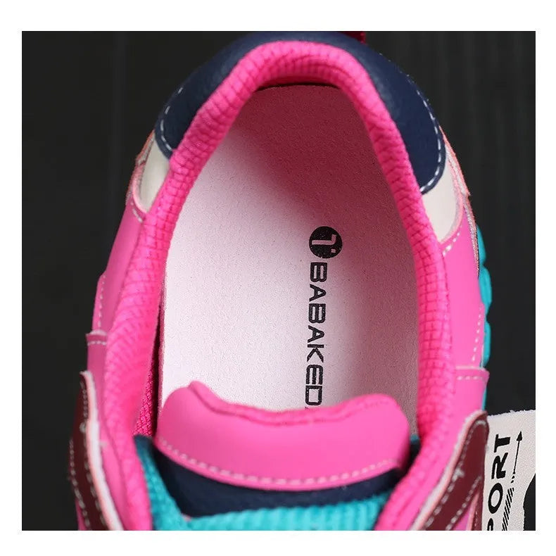 Thick-soled leather sports casual shoes with wedge heel in silver, carmine, black coffee, and black and white colours, front lace-up design