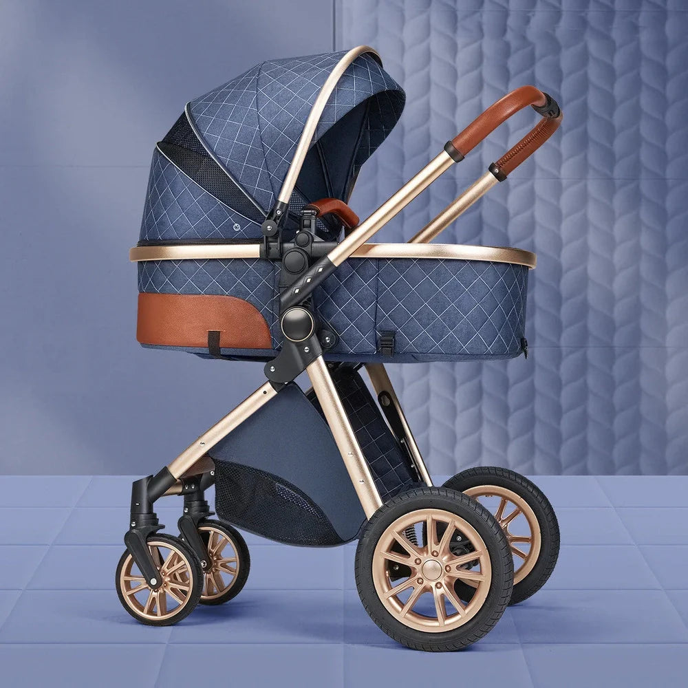 Lightweight folding baby stroller in black tube grey with shock absorbers, 32x60x71cm folded, for 0-3 years newborns