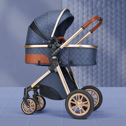 Lightweight folding baby stroller in black tube grey with shock absorbers, 32x60x71cm folded, for 0-3 years newborns
