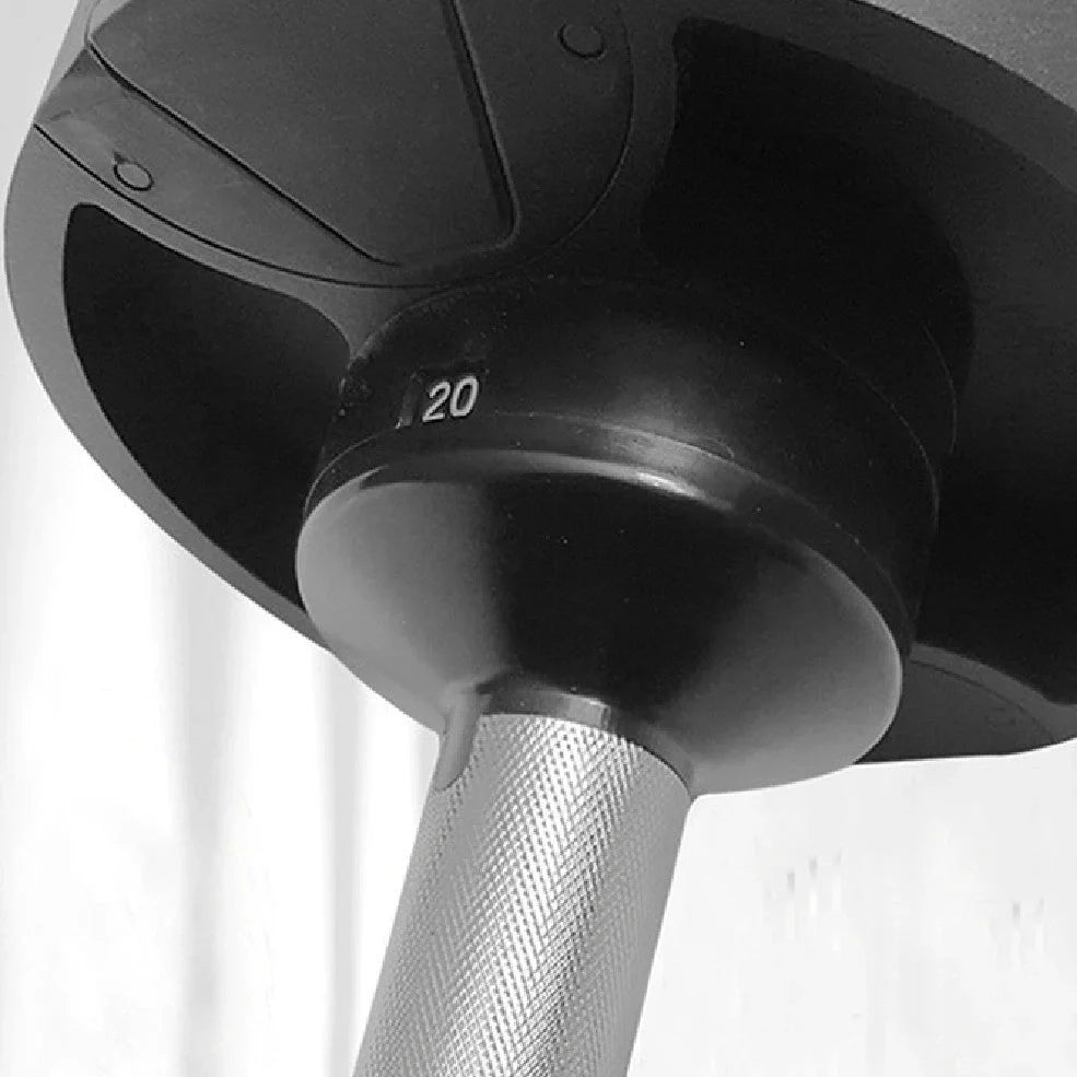 Cast iron electroplated dumbbell with 40cm length and three weight options