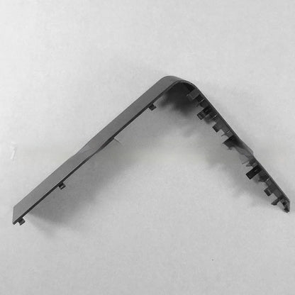 Black polycarbonate hard drive cover with ventilation slots, shown installed in a PC's 5.25-inch bay.