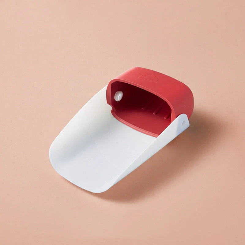 Children's blue and red faucet extender wash station for easy handwashing