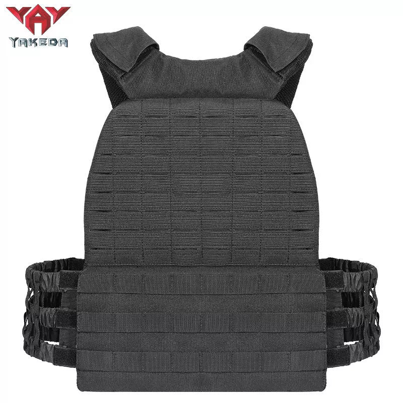 Tactical combat vest in military green with adjustable waist for outdoor training
