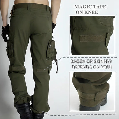 Convertible cargo pants with detachable legs and adjustable belt for versatile outdoor wear