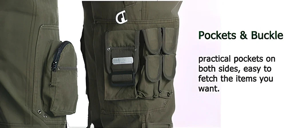 Convertible cargo pants with detachable legs and adjustable belt for versatile outdoor wear