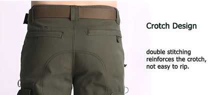 Durable and versatile camo cargo pants with reinforced knees, adjustable waistband, and multiple pockets