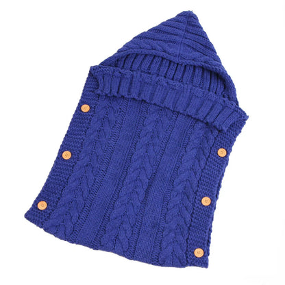 Newborn knit sleeping bag in various colors for autumn and winter, 70x35cm