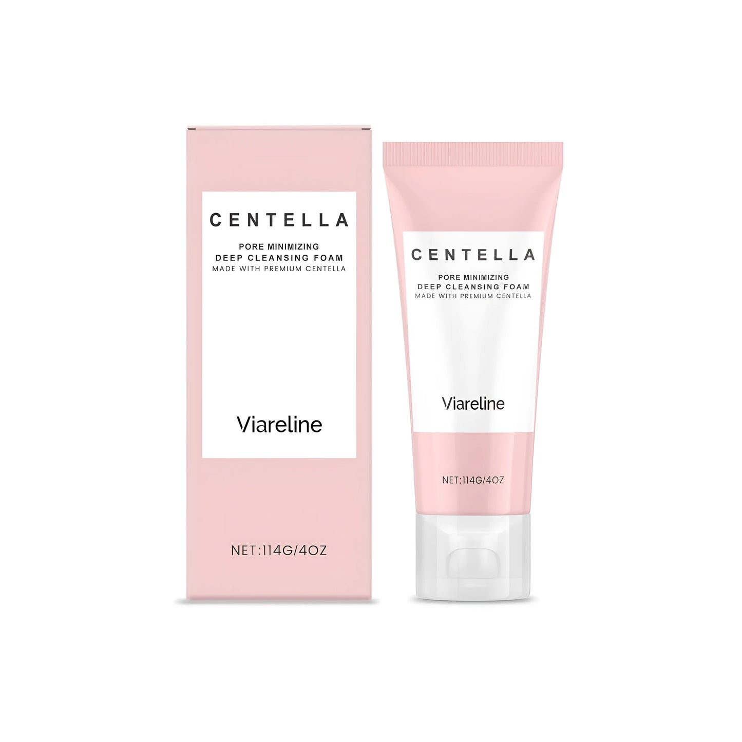 114g tube of deep pore cleansing facial foam with Centella asiatica and papaya extracts