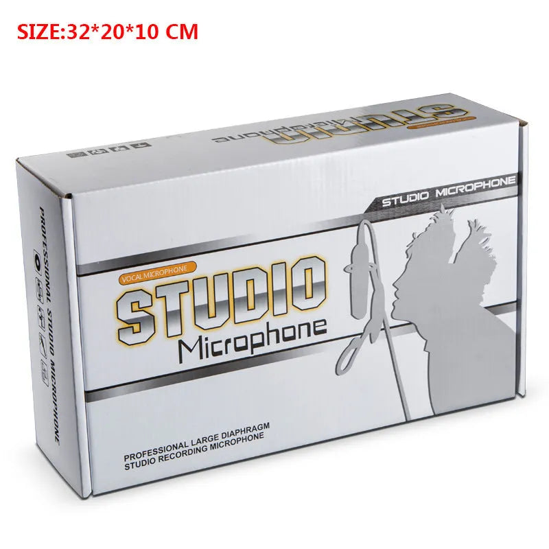 Retro condenser microphone in FG2 colour with cardioid design for wireless karaoke and recording