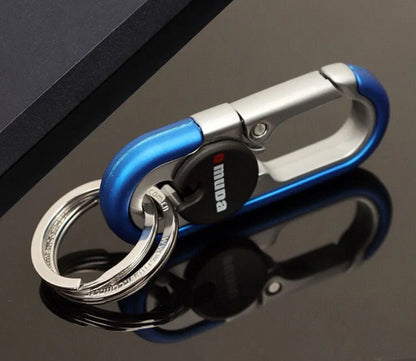 Stylish and durable car key chain made of zinc alloy, available in various classic colors