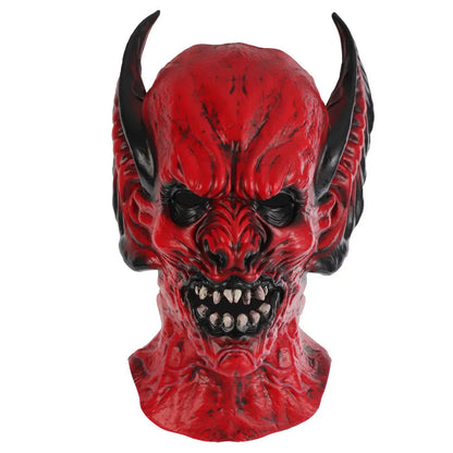 Red bat head cover mask made from RP foam for Halloween and Christmas costume dress-up