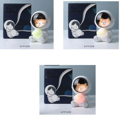 Starry sky animal night light in bear design with LED illumination and resin construction