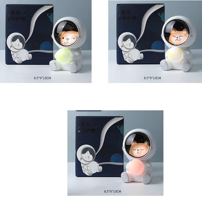 Starry sky animal atmosphere night light with resin construction measuring 9.5x10.5x13cm
