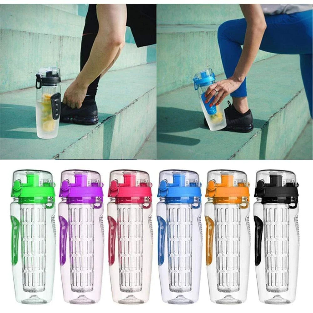 Premium 32oz BPA-Free Fruit Infuser Water Bottle with Ergonomic Design and Leak-Proof Features