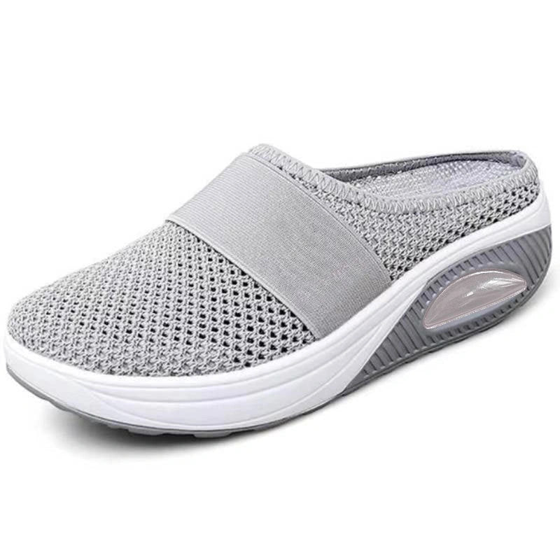 Women's breathable mesh sandals with thick sole in various colors