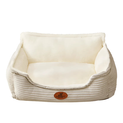 Four-season removable kennel bed for small medium dogs and cats in coffee or white colour