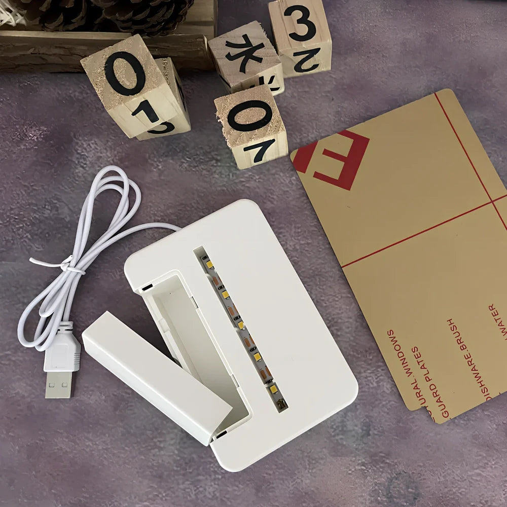 Transparent luminous acrylic note board measuring 100mm x 160mm with erasable surface and included pen