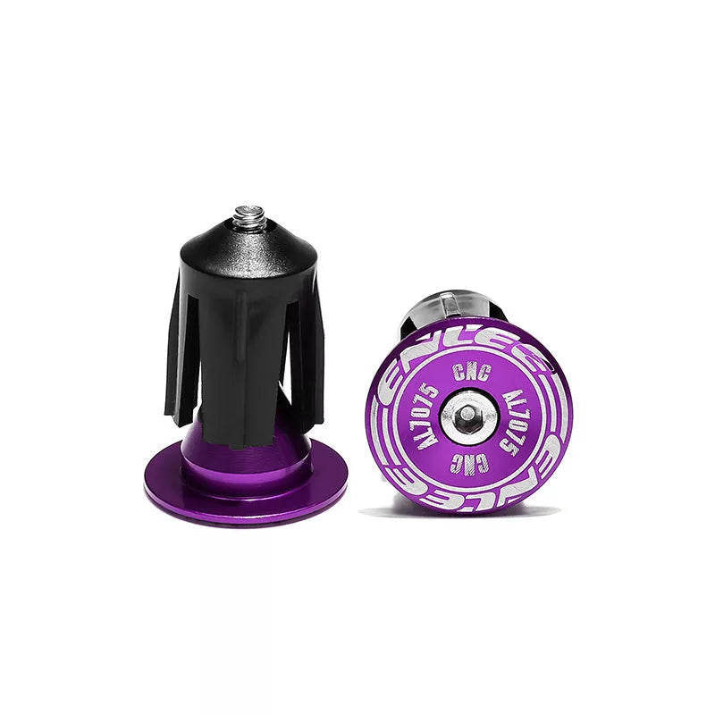 Aluminum alloy bicycle handle block accessories in black, red, blue, and purple