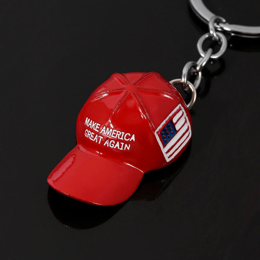 Men's Red Hat Hip Hop Keychain in zinc alloy with Southeast Asian style design