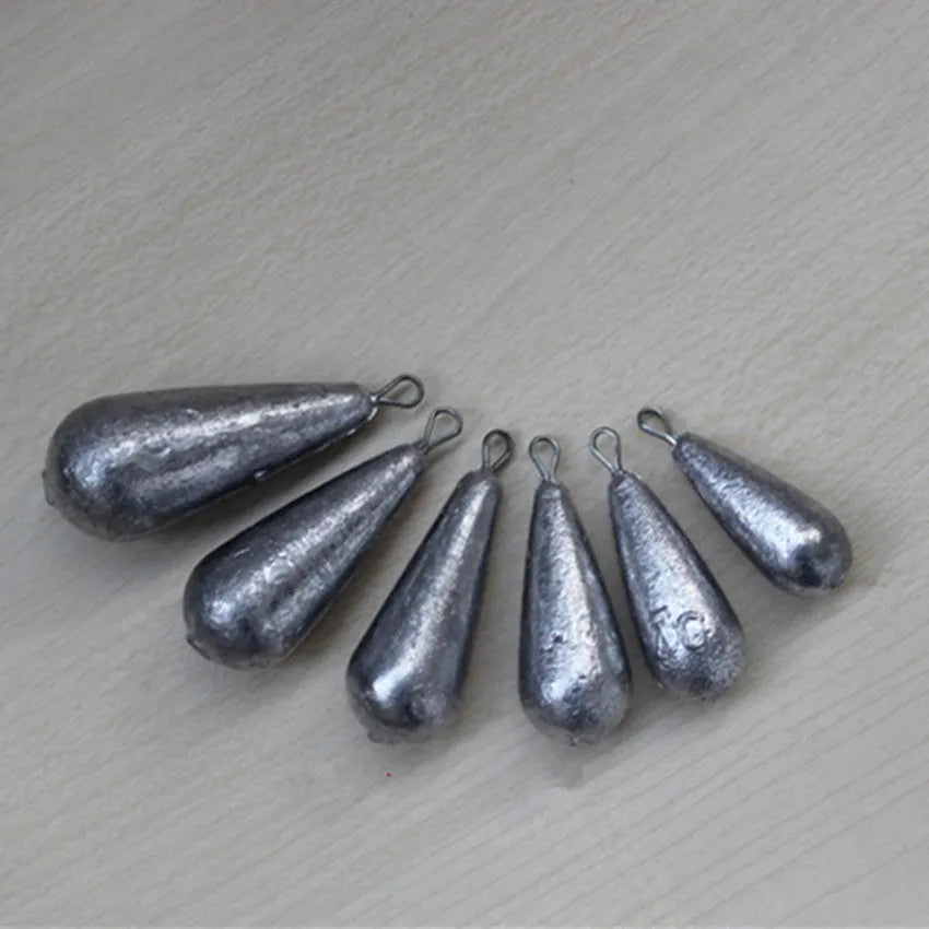 Drop shape band fishing sinkers in 20g, 30g, 40g, 50g weights with Tongxin settlement sinker