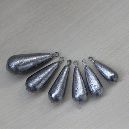 Drop shape band fishing sinkers in 20g, 30g, 40g, 50g weights with Tongxin settlement sinker