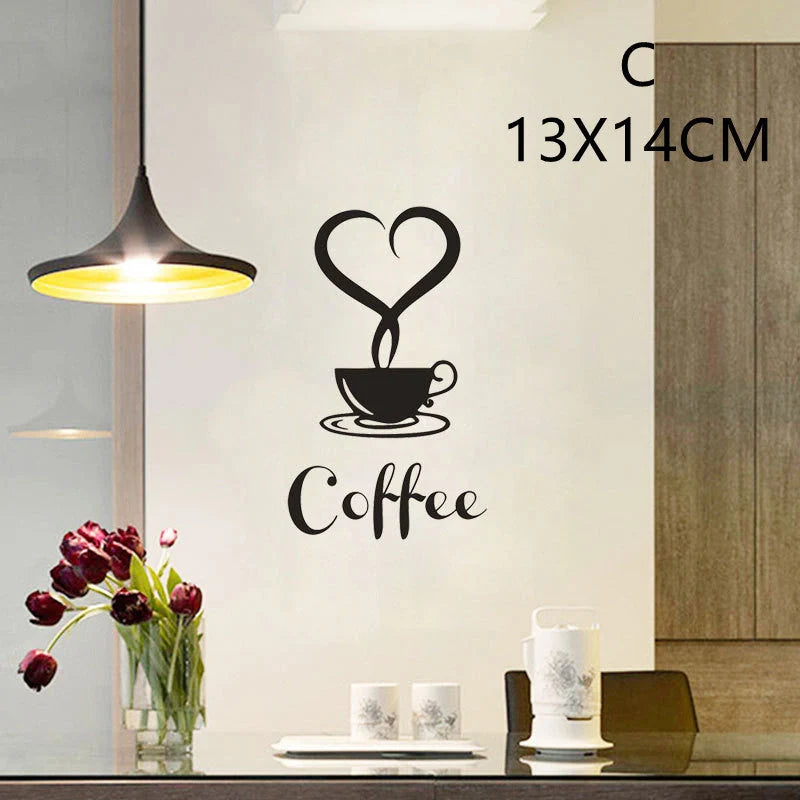 English Proverbs Wall Stickers featuring a knife and fork design for kitchen decor