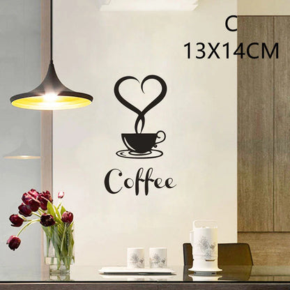 English Proverbs Wall Stickers featuring a knife and fork design for kitchen decor