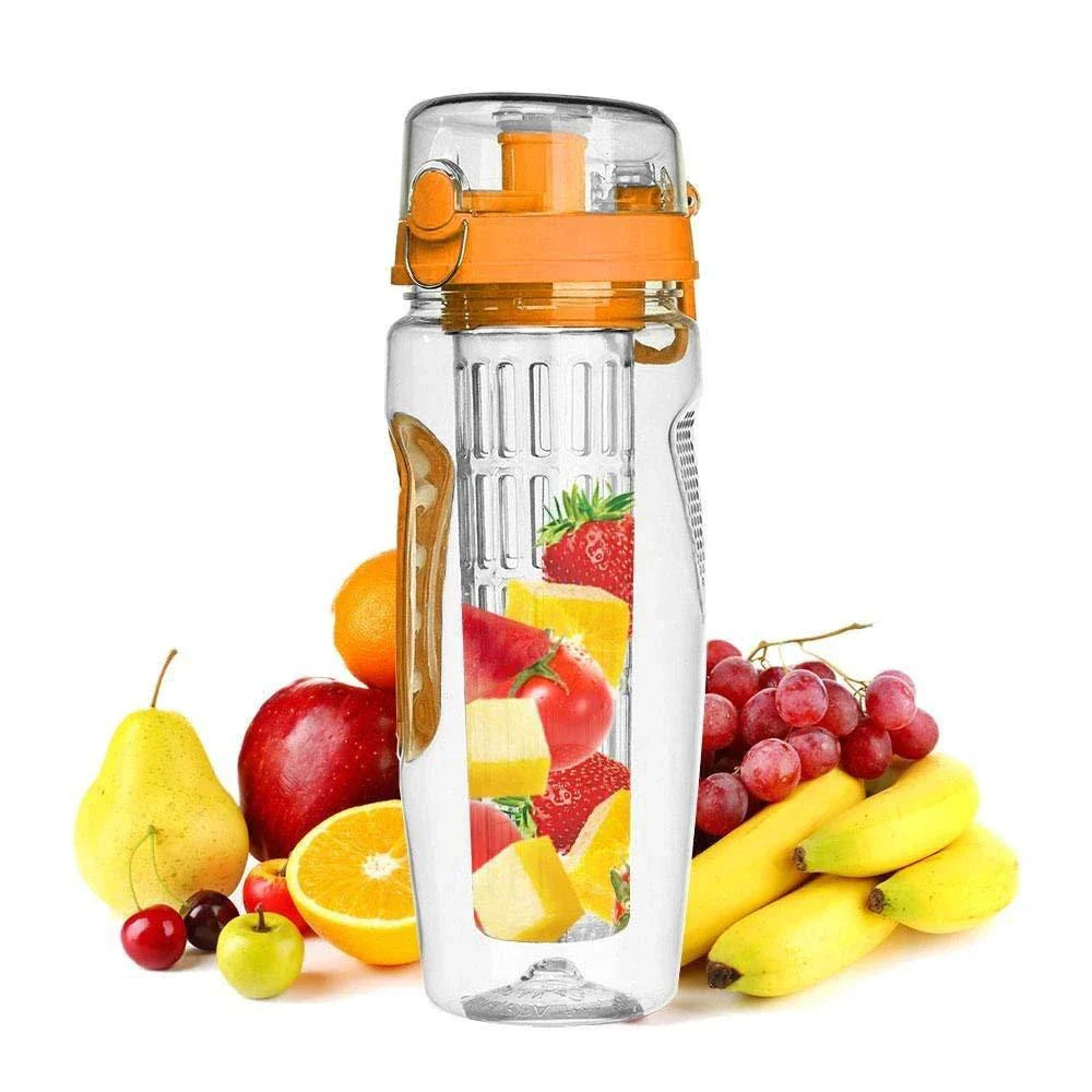 Premium 32oz BPA-Free Fruit Infuser Water Bottle with Ergonomic Design and Leak-Proof Features