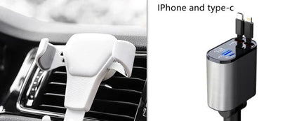 A sleek, metal 100W car charger with USB and Type-C ports for fast charging on the go