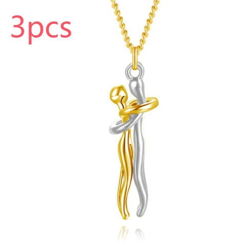 Stylish unisex love necklace with brass pendant in various color options, including rose gold, white black, black gold, and more.