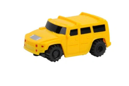 Interactive optical sensor pet toy robot following a black line on paper