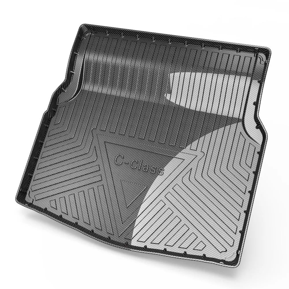 Black carbon fibre pattern TPE tailgate pad for car boot protection