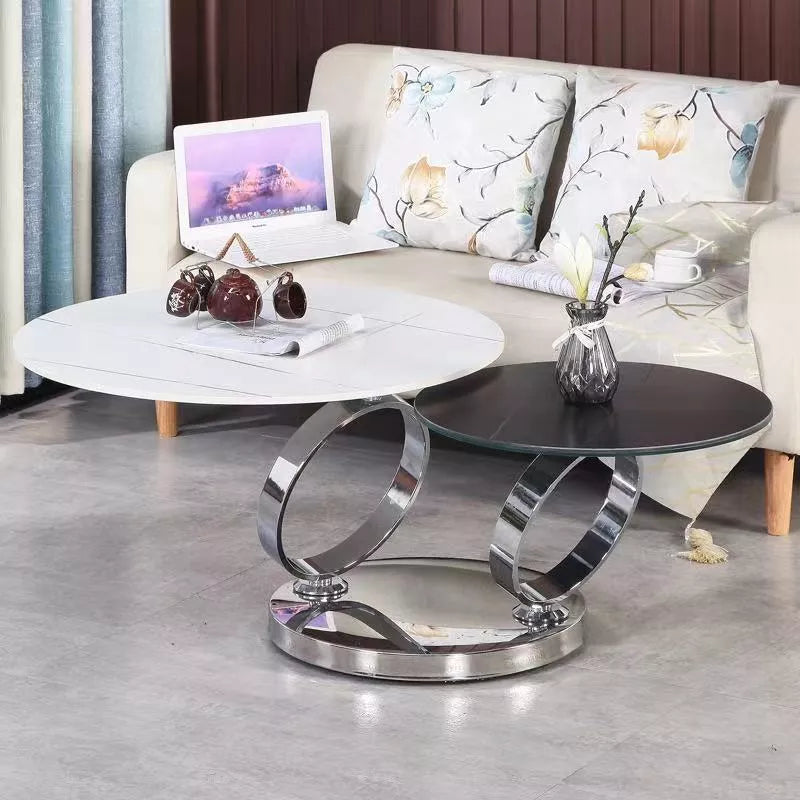 Rotary multifunctional folding table in slate, available in four color options